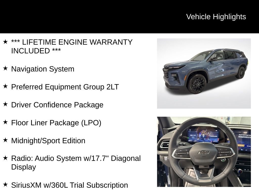 New 2026 Chevrolet Traverse LT SUV