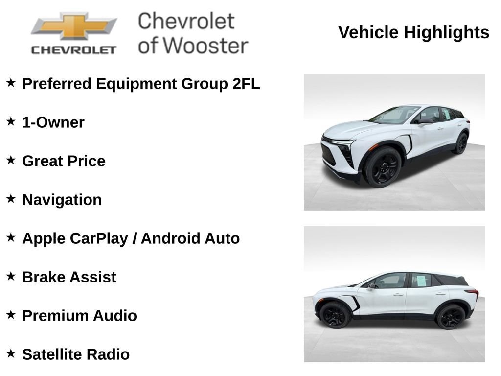 Used 2024 Chevrolet Blazer EV Fleet with VIN 3GNKDFRL8RS178796 for sale in Wooster, OH