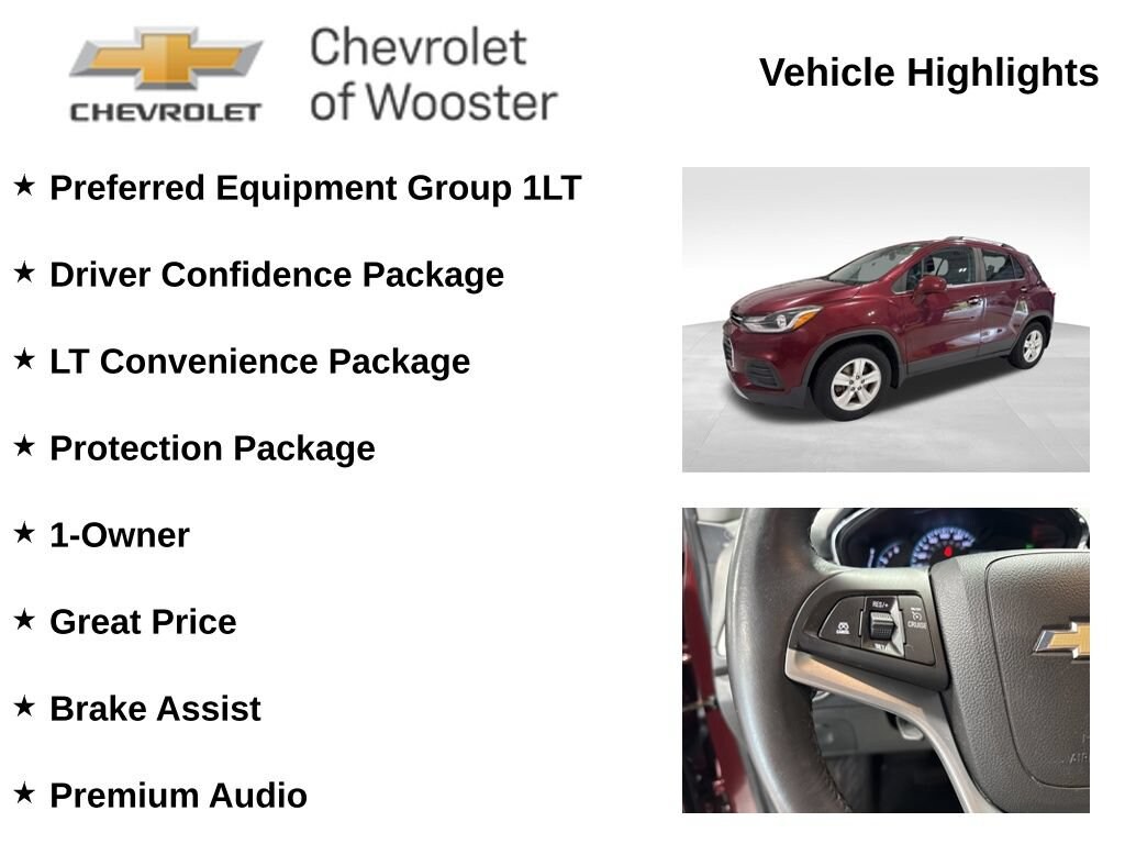 Used 2017 Chevrolet Trax LT with VIN 3GNCJLSB3HL254768 for sale in Wooster, OH
