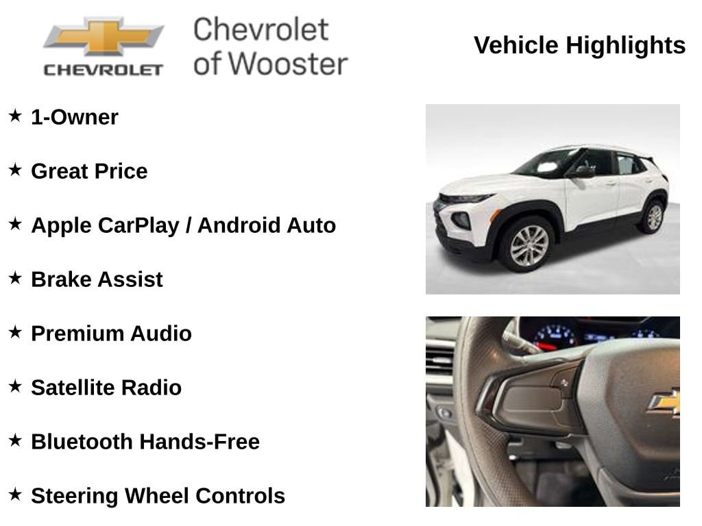 Used 2021 Chevrolet Trailblazer LS with VIN KL79MMS23MB065286 for sale in Wooster, OH