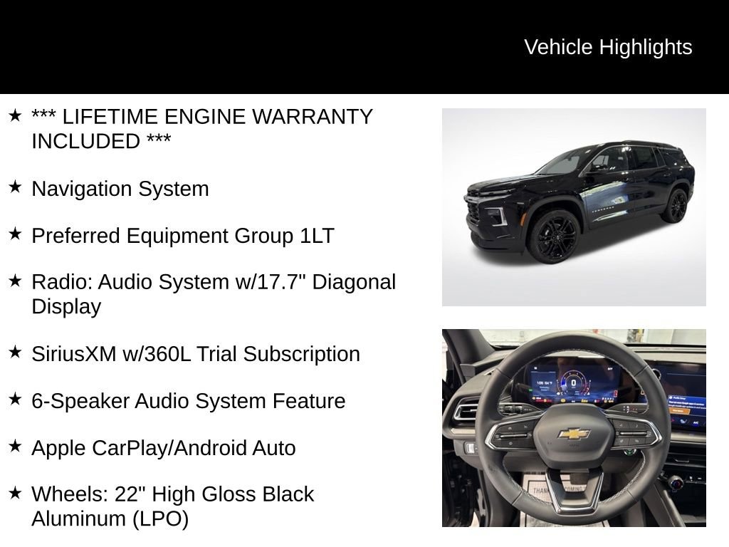 New 2026 Chevrolet Traverse LT SUV