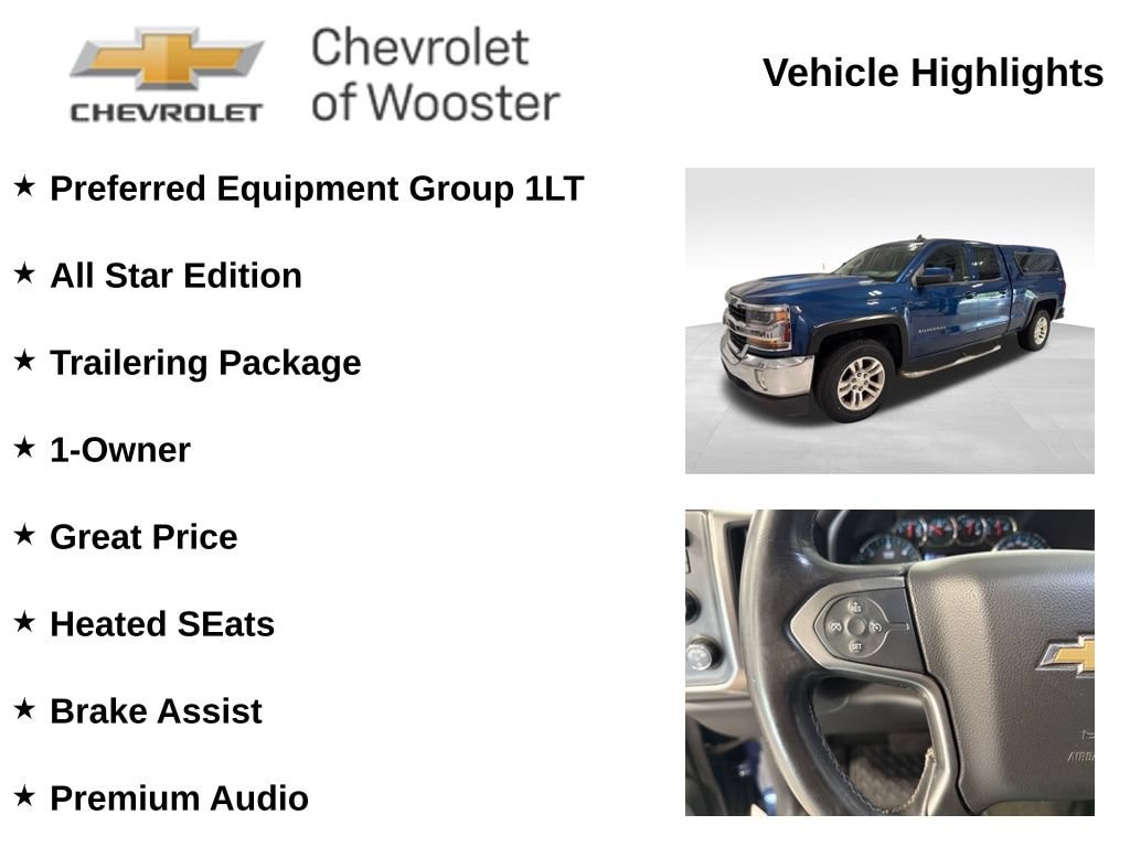 Used 2016 Chevrolet Silverado 1500 LT with VIN 1GCVKREC8GZ101848 for sale in Wooster, OH