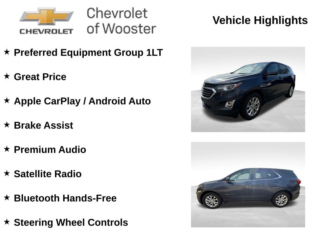 Used 2018 Chevrolet Equinox LT with VIN 3GNAXSEV5JS579438 for sale in Wooster, OH