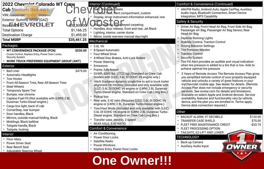 2022 Chevrolet Colorado 4WD Work Truck Crew Cab Short Box's photo