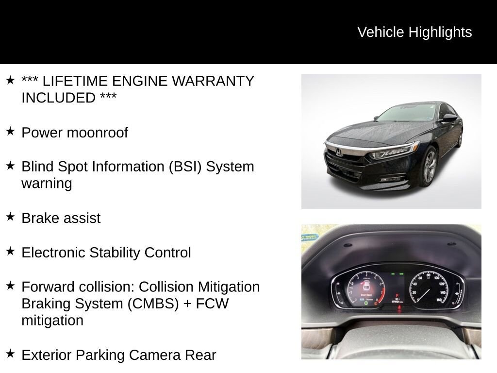 Used 2019 Honda Accord Sedan EX 1.5T