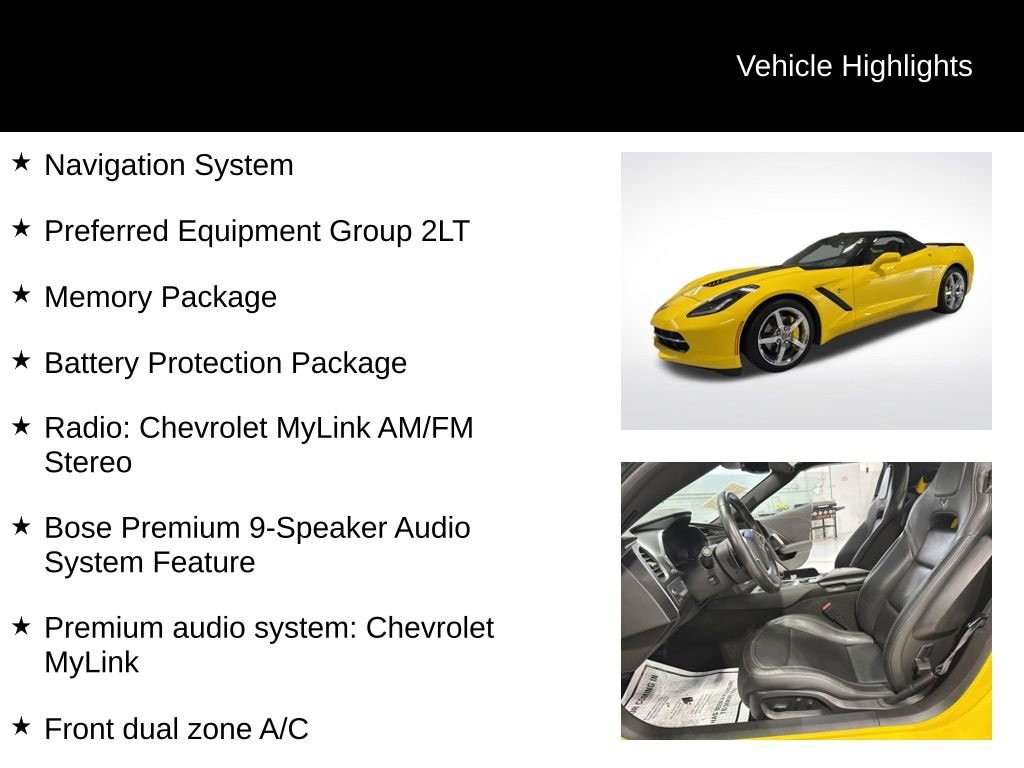 Used 2014 Chevrolet Corvette Stingray 2LT Performance