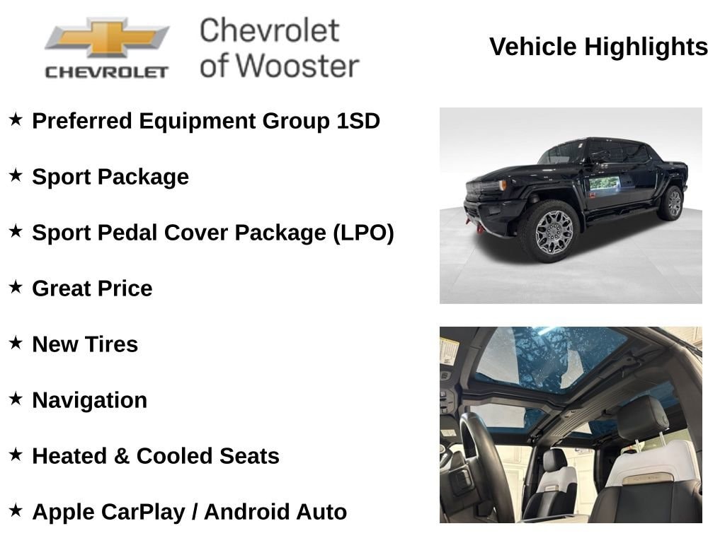 Used 2024 GMC HUMMER EV 3X with VIN 1GT40DDAXRU104514 for sale in Wooster, OH