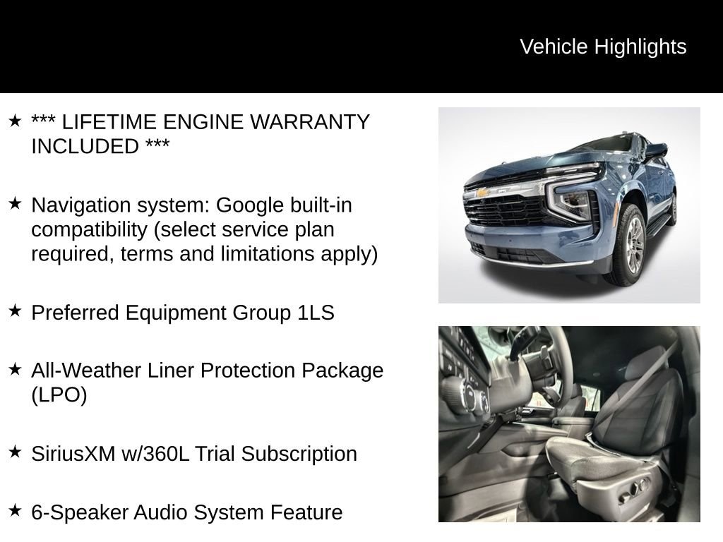 New 2025 Chevrolet Tahoe LS SUV