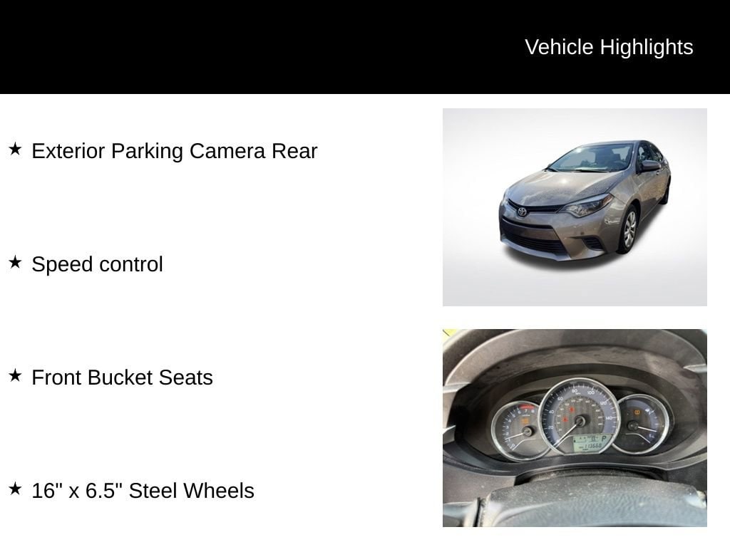 Used 2015 Toyota Corolla LE with VIN 2T1BURHE9FC480538 for sale in Wooster, OH