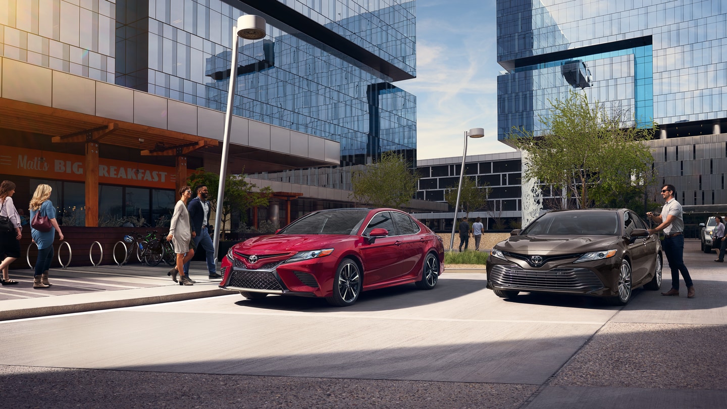 2018 toyota camry on the road