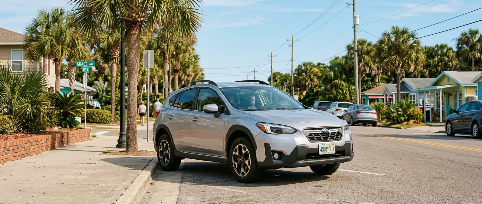 Used compact SUV for daily commuting in Panama City, FL, parked on a sunny Panhandle street