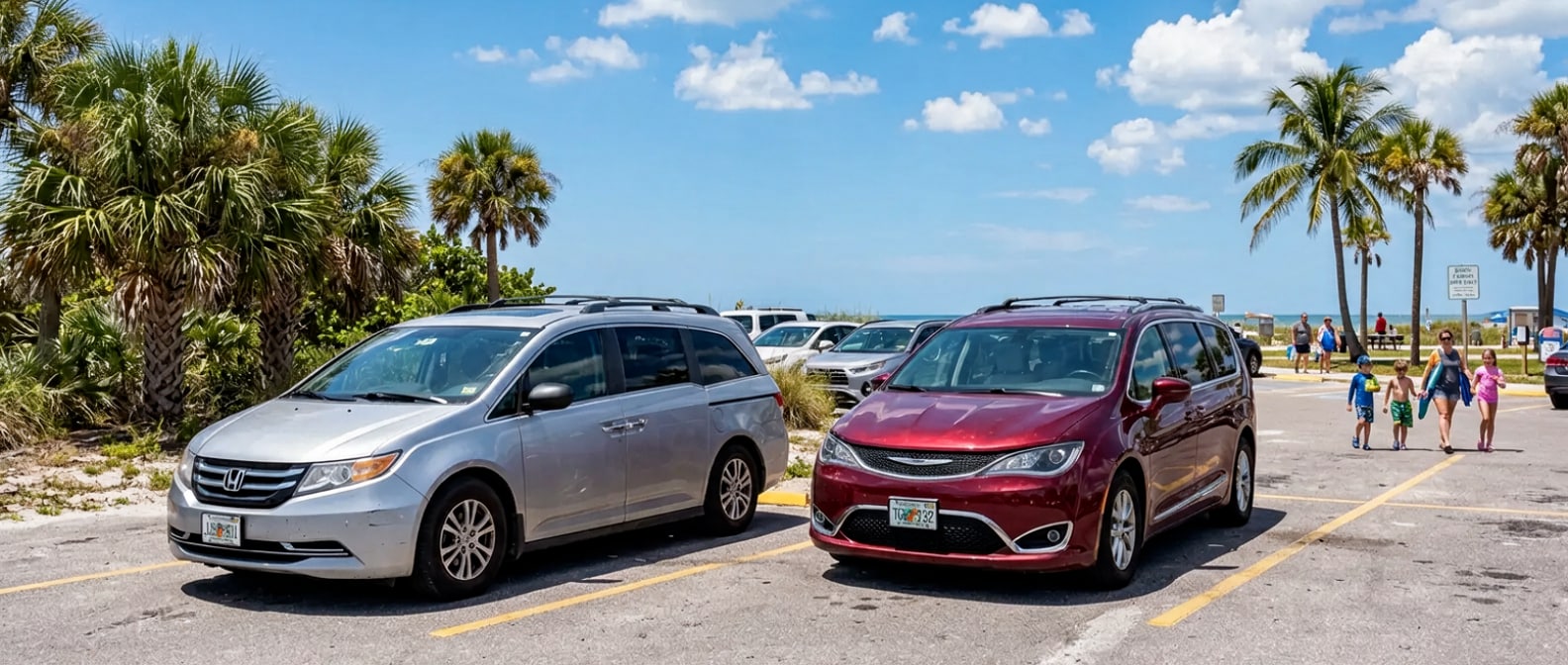 Used 2022 Honda Odyssey and Chrysler Pacifica minivans compared for Bay County families near Tyndall Air Force Base