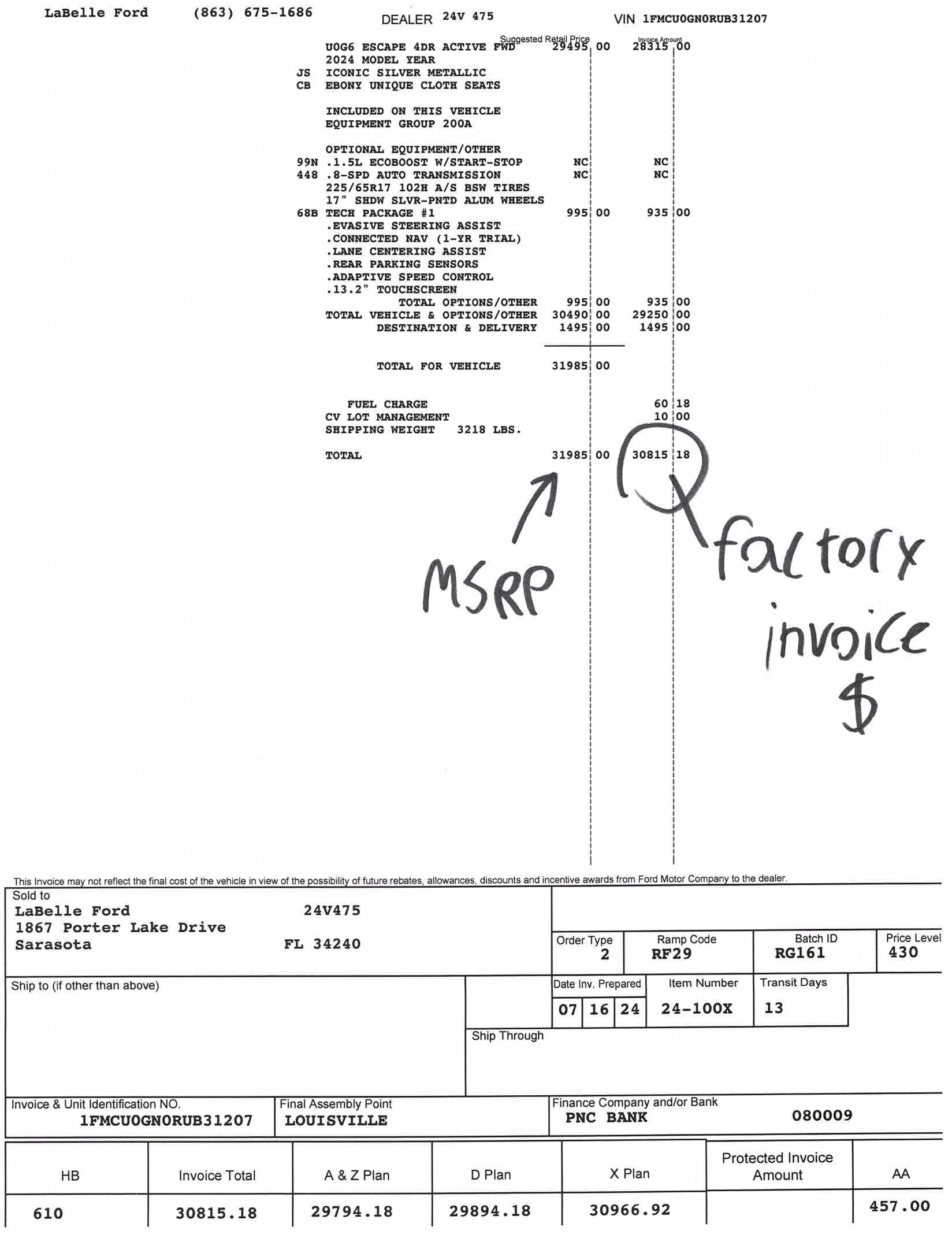 Used 2024 Ford Escape Active with VIN 1FMCU0GN0RUB31207 for sale in Chiefland, FL