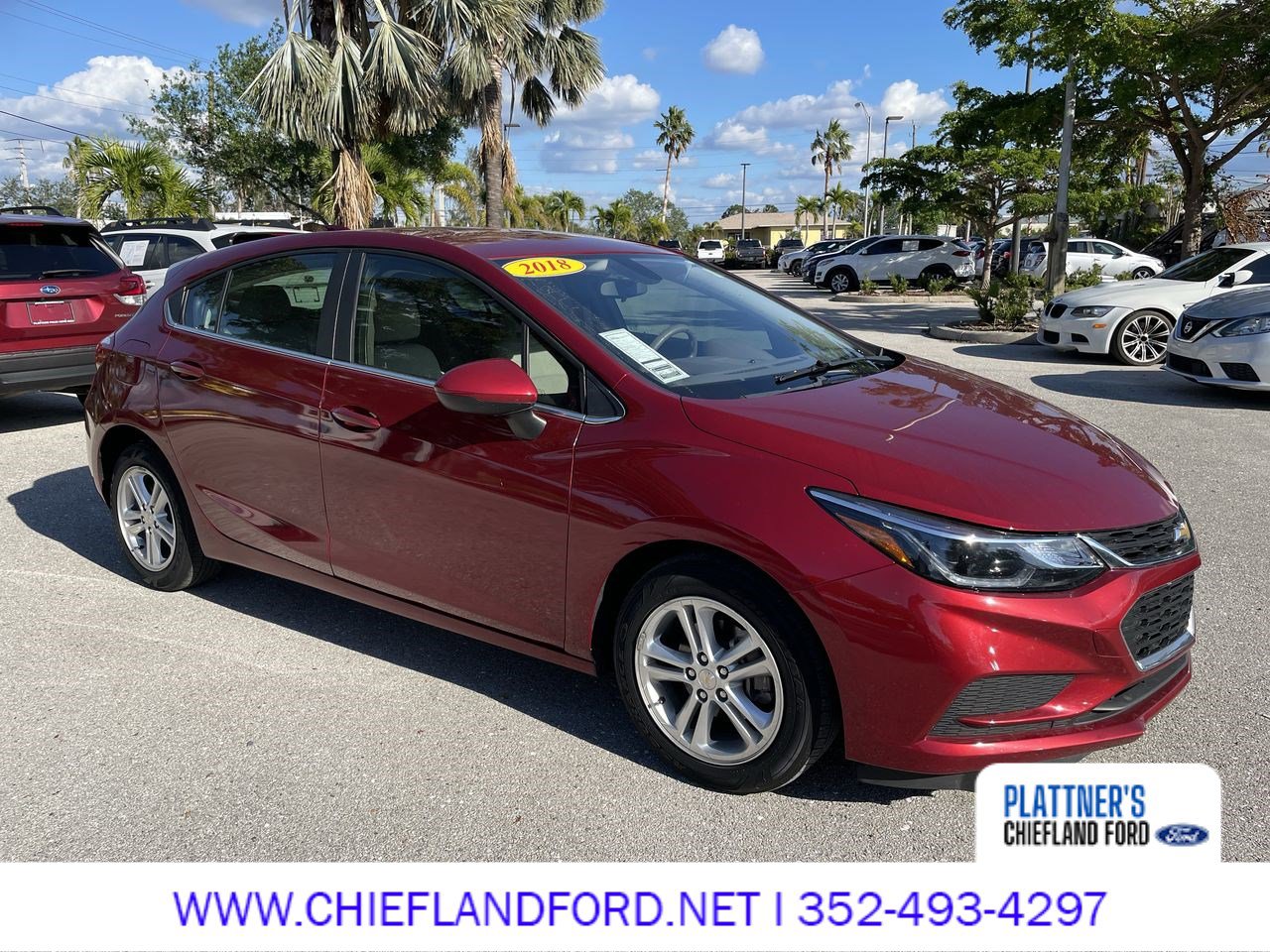 Certified 2018 Chevrolet Cruze LT with VIN 3G1BE6SM6JS606628 for sale in Chiefland, FL