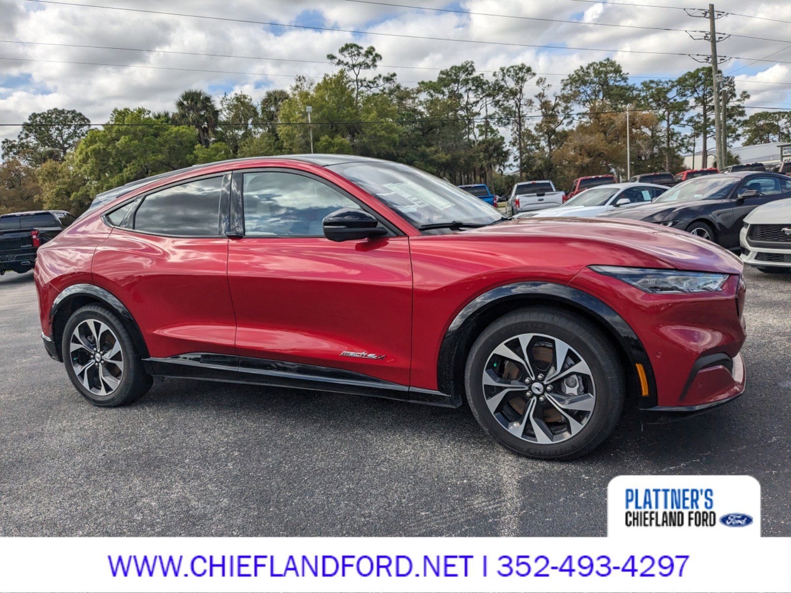 Certified 2021 Ford Mustang Mach-E Premium AWD with VIN 3FMTK3SU9MMA00196 for sale in Chiefland, FL