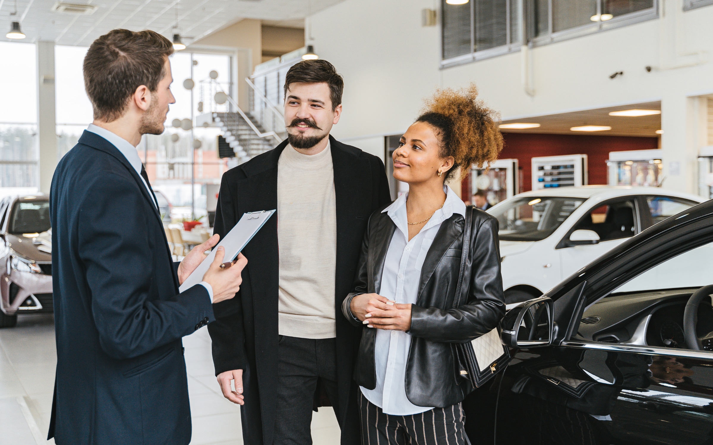 Couple buying a car Couple buying a car