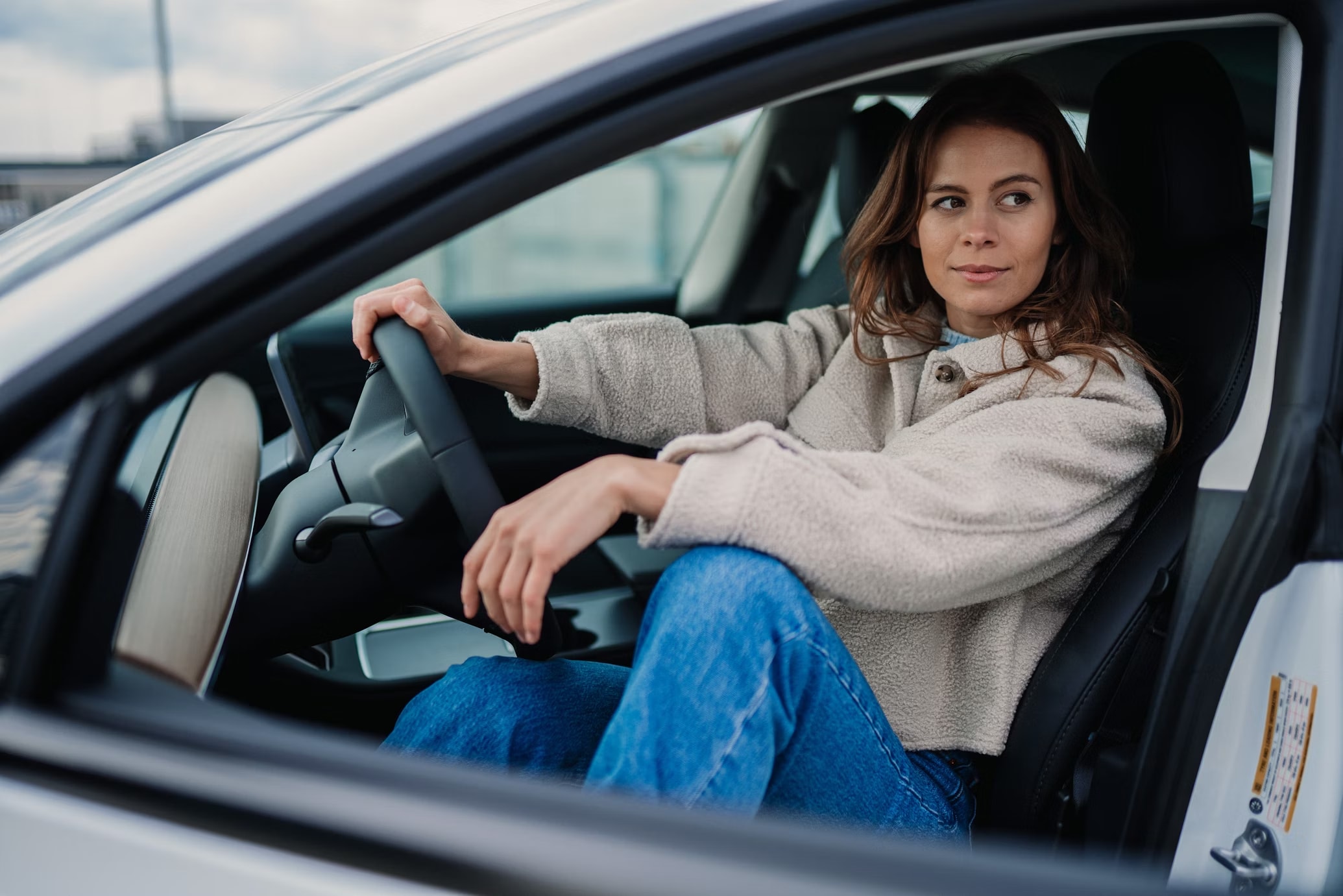 Person driving a used vehicle Person driving a used vehicle