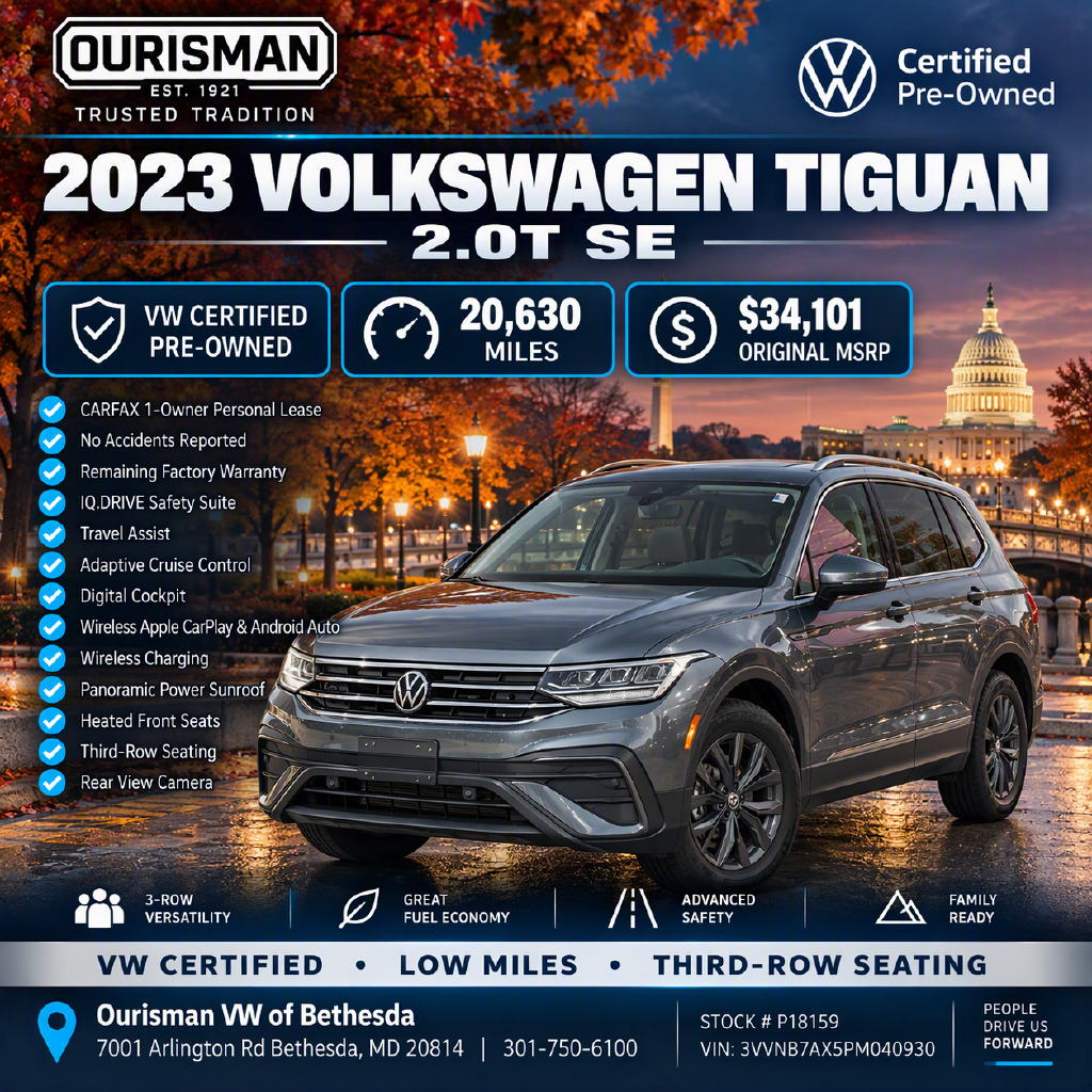 Certified 2023 Volkswagen Tiguan 2.0T SE SUV
