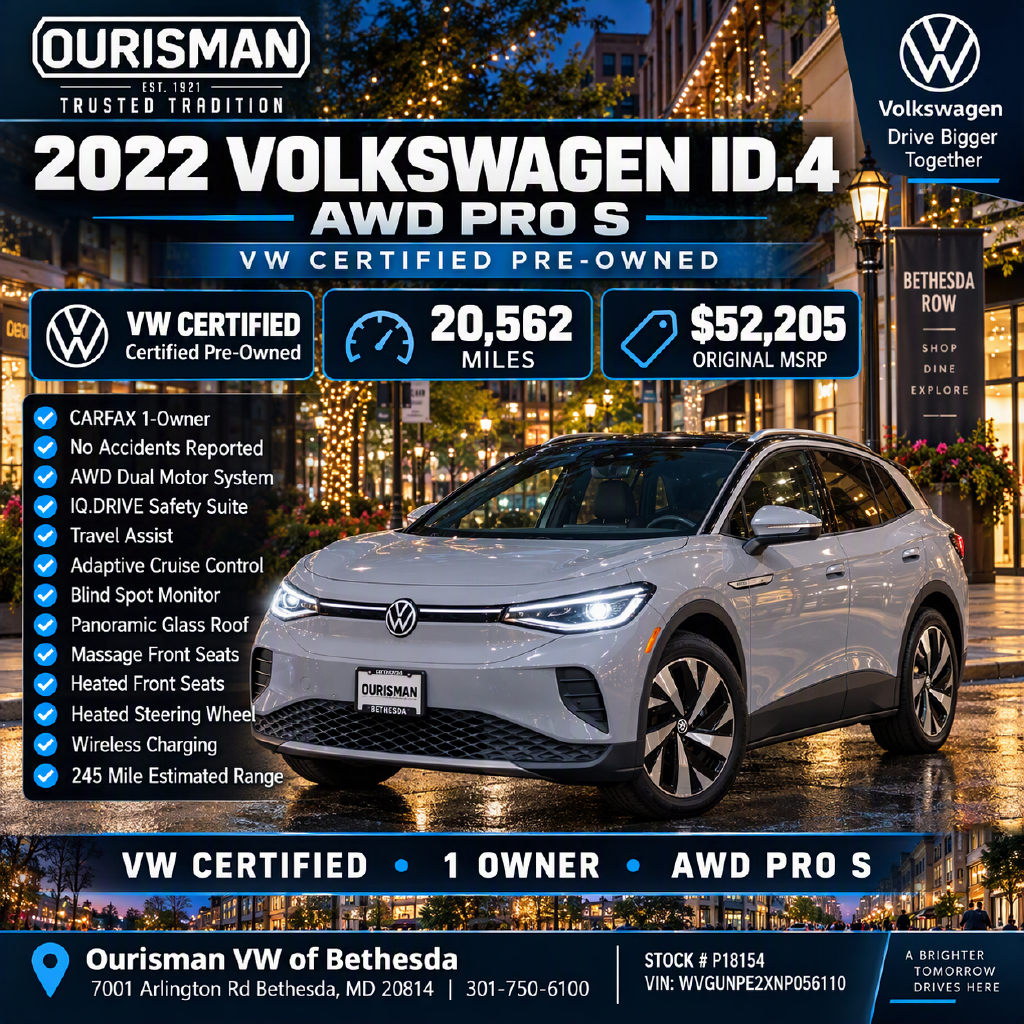 Certified 2022 Volkswagen ID.4 Pro S SUV