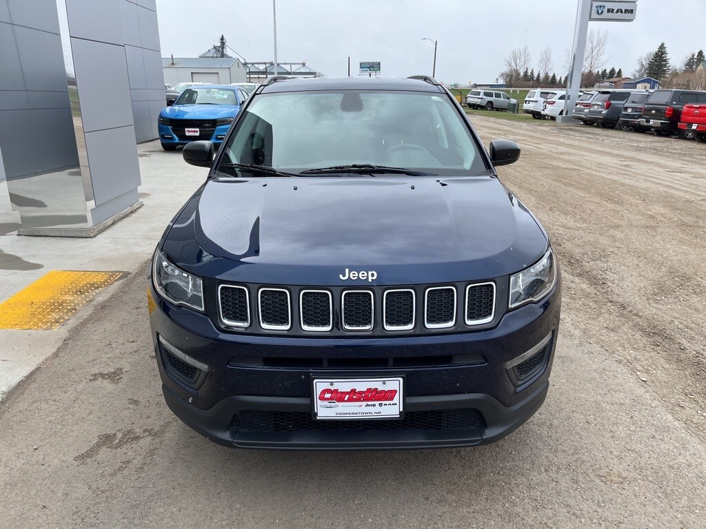 Used 2018 Jeep Compass Sport with VIN 3C4NJDAB7JT457435 for sale in Cooperstown, ND