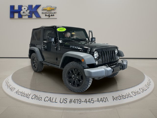 Used 2017 Jeep Wrangler Willys Wheeler with VIN 1C4AJWAG8HL572931 for sale in Archbold, OH