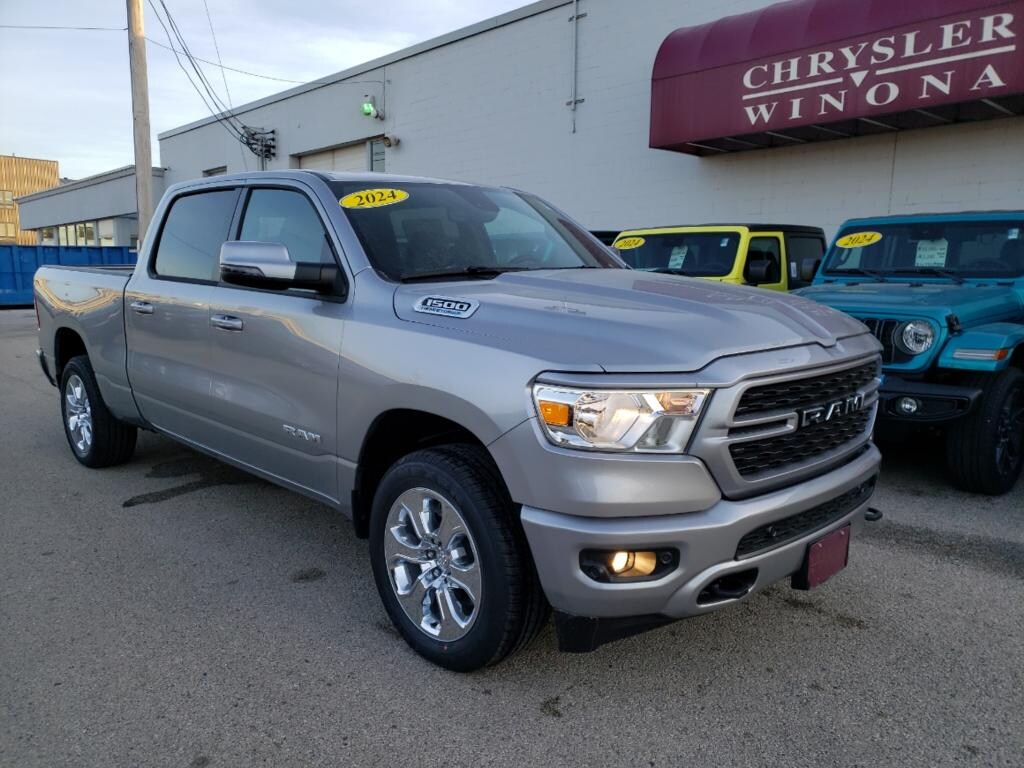 New 2024 Ram 1500 BIG HORN CREW CAB 4X4 6'4 BOX For Sale Winona MN 1C6SRFMT1RN178920