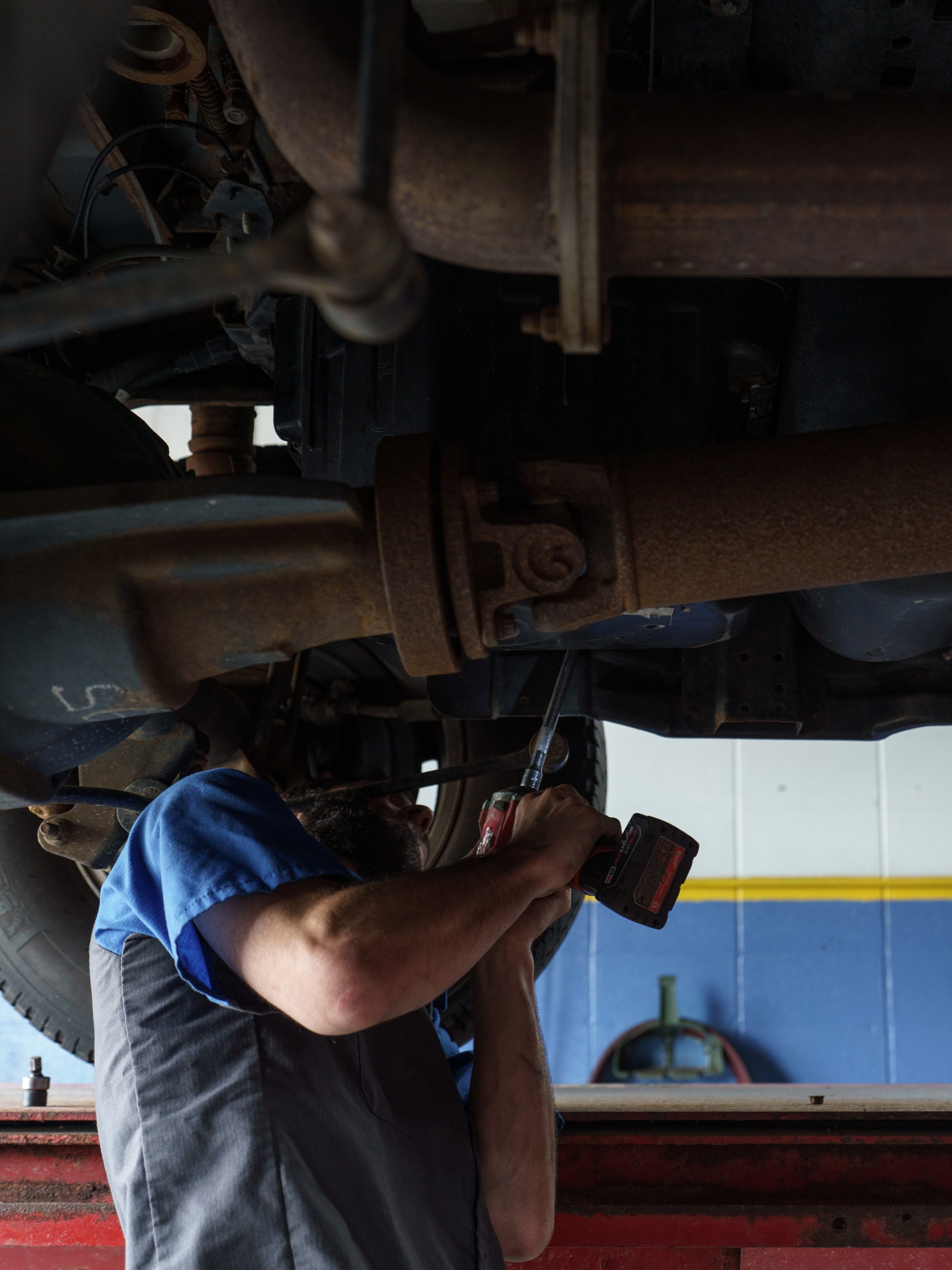 Automotive battery inspection and electrical system test
