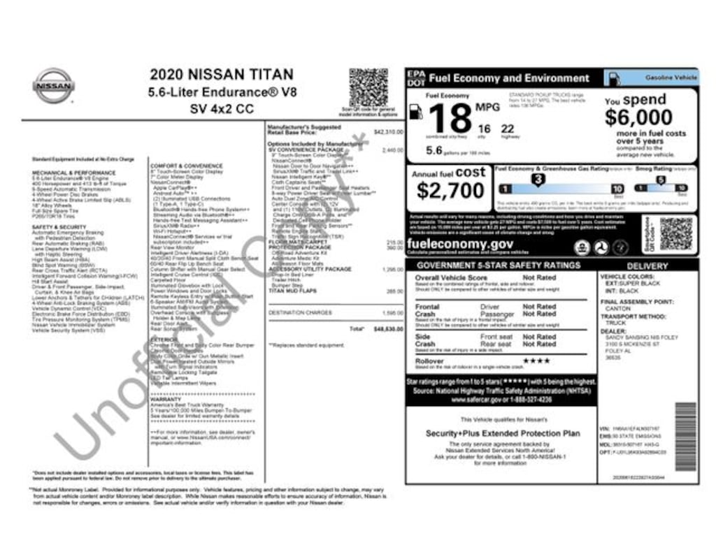 Used 2020 Nissan Titan SV Truck