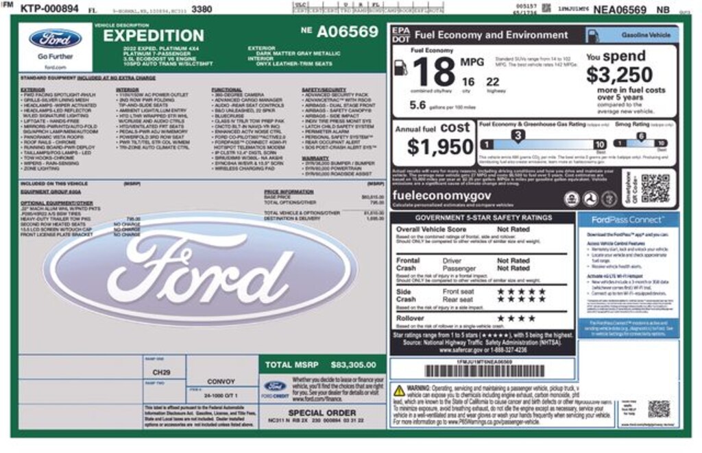 Used 2022 Ford Expedition Platinum SUV