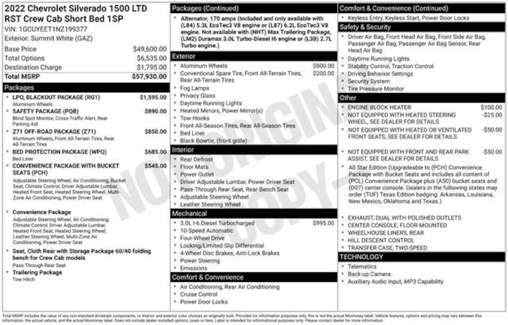 Used 2022 Chevrolet Silverado 1500 LTD RST Truck