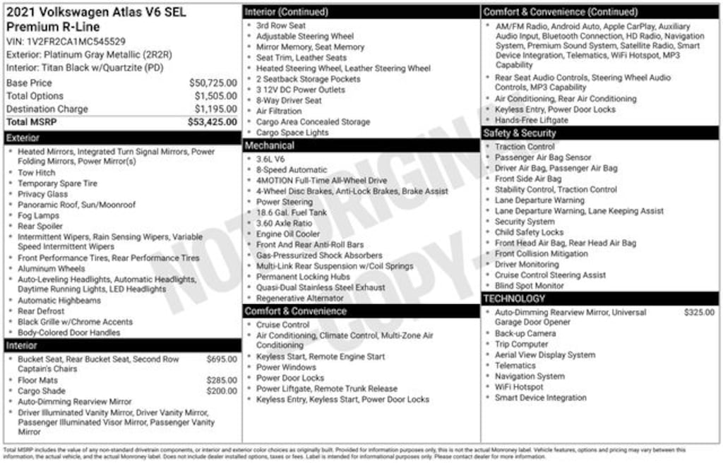 Used 2021 Volkswagen Atlas 3.6L V6 SEL Premium R-Line SUV