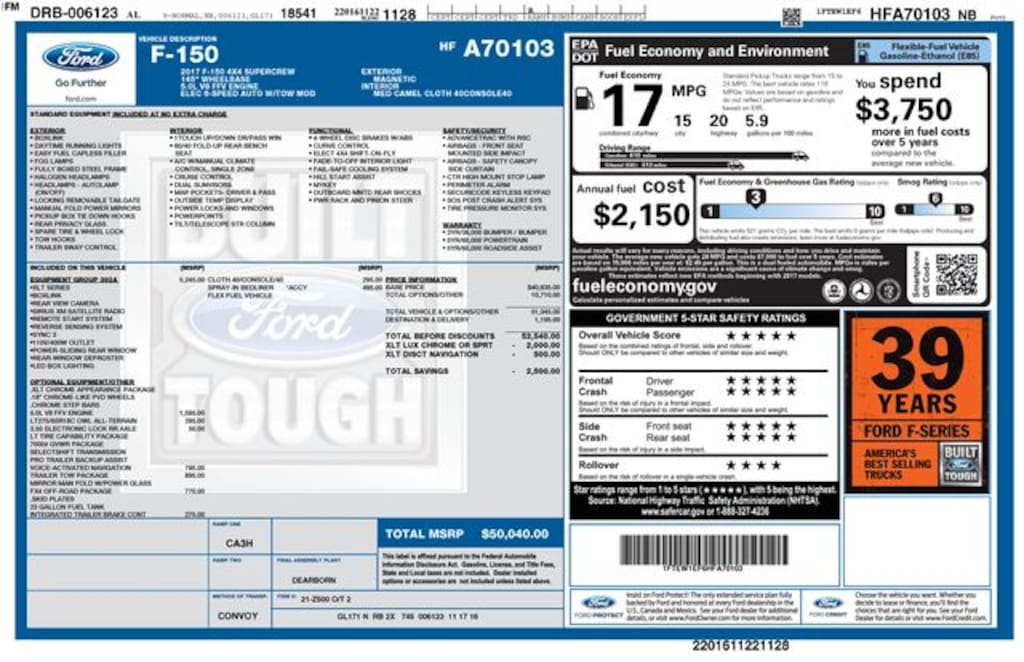 Used 2017 Ford F-150 XLT Truck