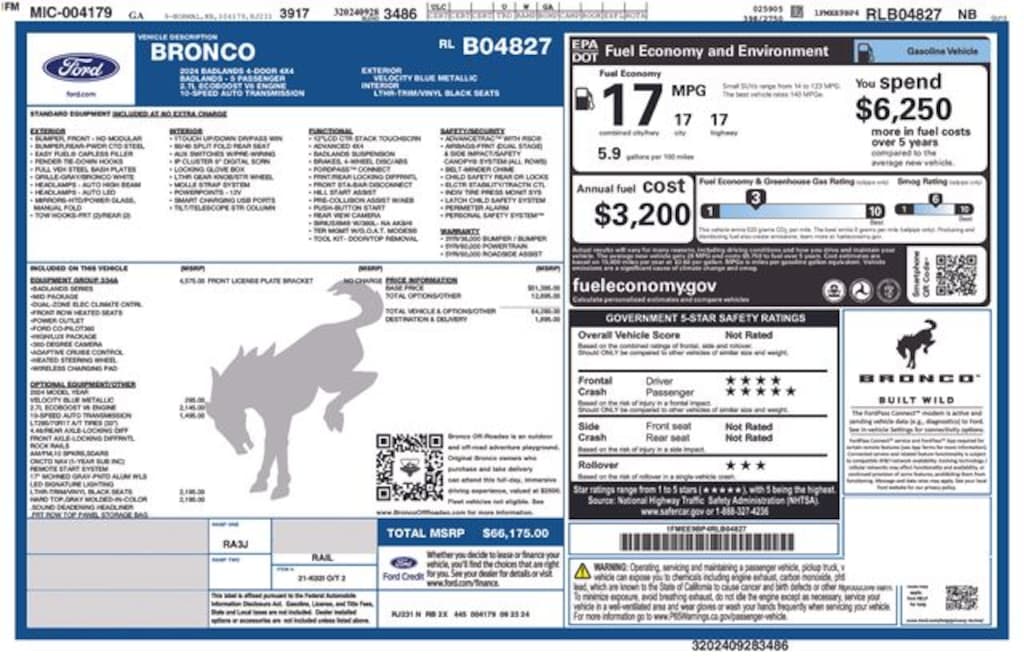 Used 2024 Ford Bronco Badlands SUV