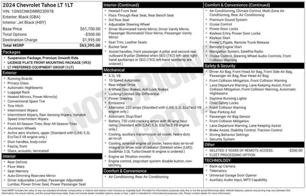 Used 2024 Chevrolet Tahoe LT SUV