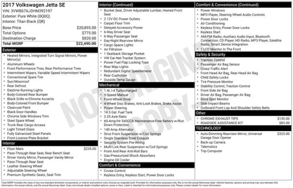 Used 2017 Volkswagen Jetta 1.4T SE Sedan