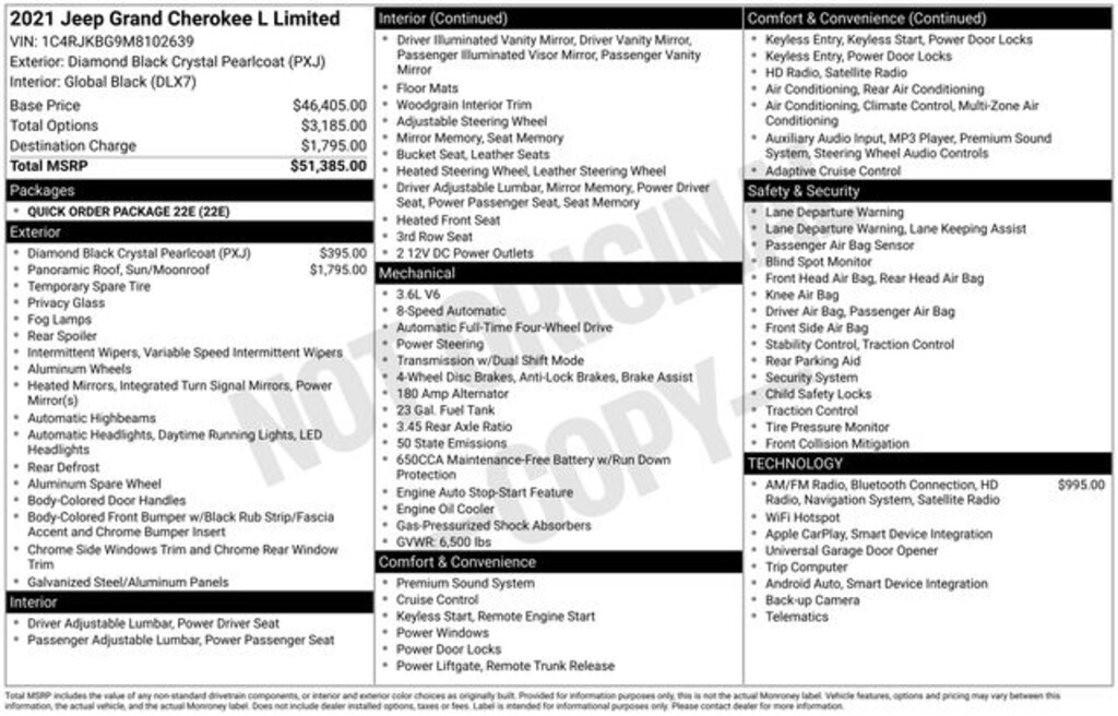 Used 2021 Jeep Grand Cherokee L Limited SUV