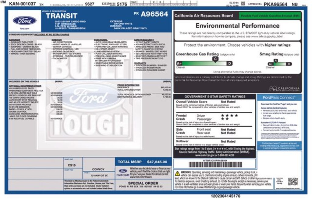Used 2023 Ford Transit-250 Base Cargo Van