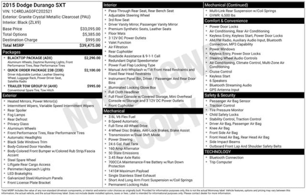 Used 2015 Dodge Durango SXT SUV