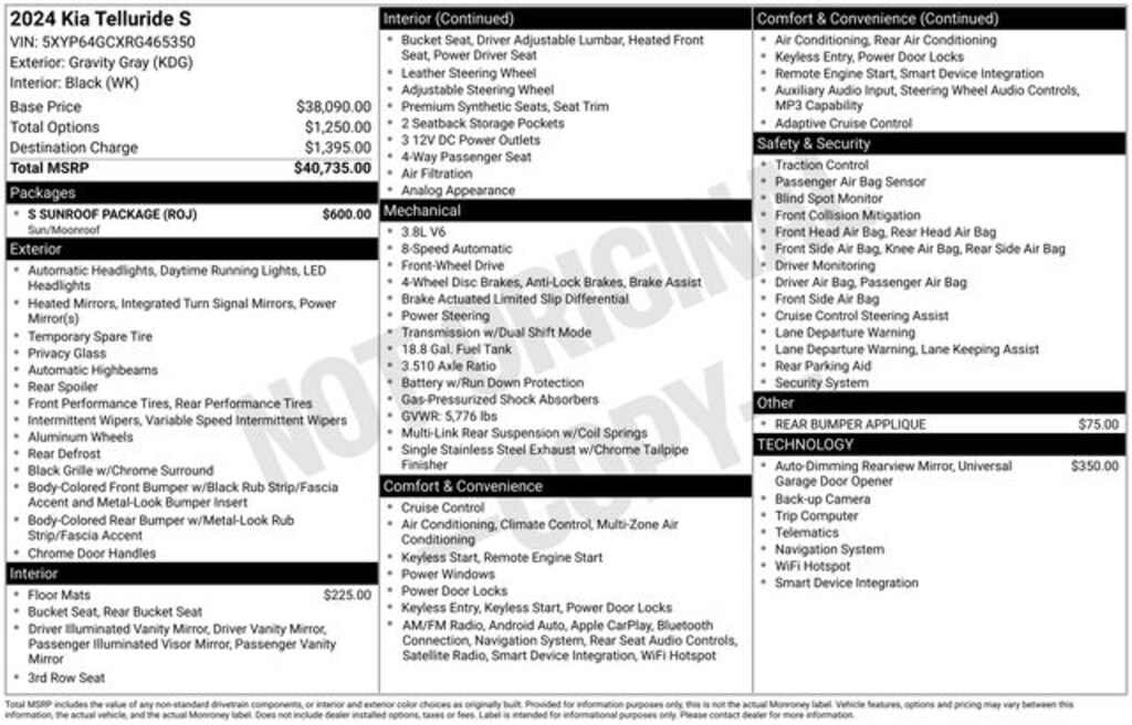 Used 2024 Kia Telluride S SUV