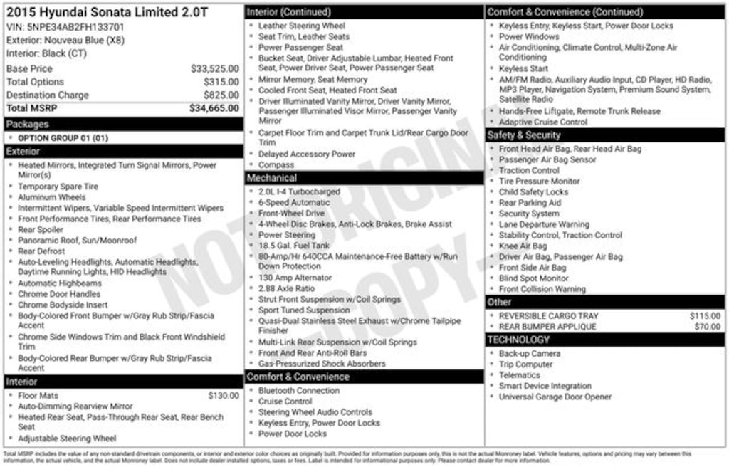 Used 2015 Hyundai Sonata Limited Sedan