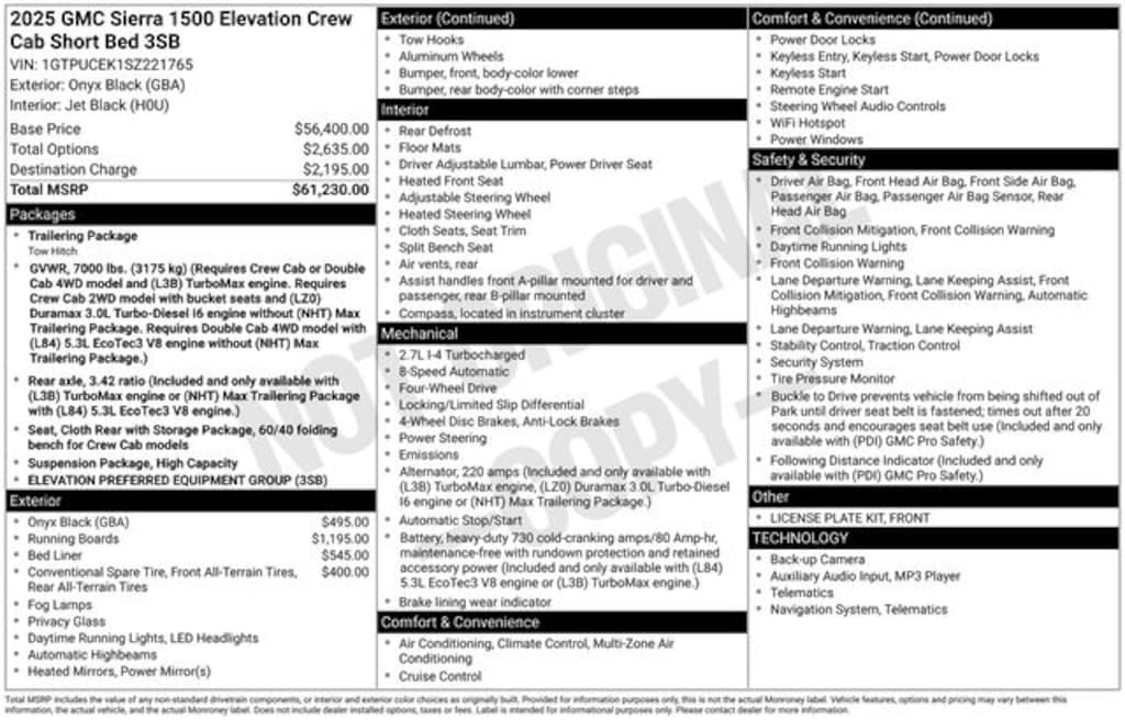 Used 2025 GMC Sierra 1500 Elevation Truck