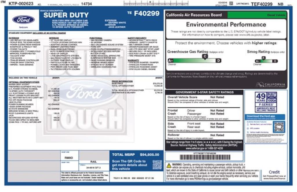 New 2026 Ford F-250SD King Ranch Truck