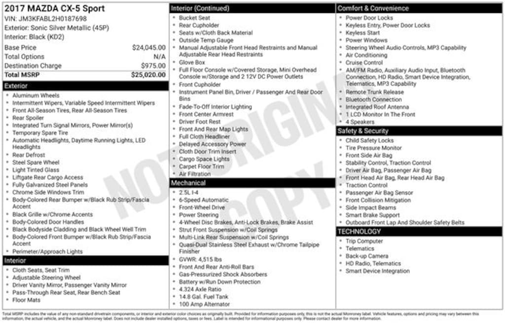 Used 2017 Mazda CX-5 Sport SUV