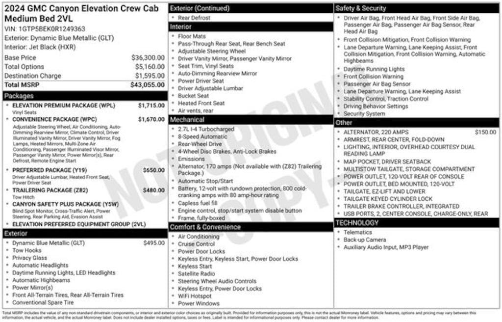 Used 2024 GMC Canyon Elevation Truck