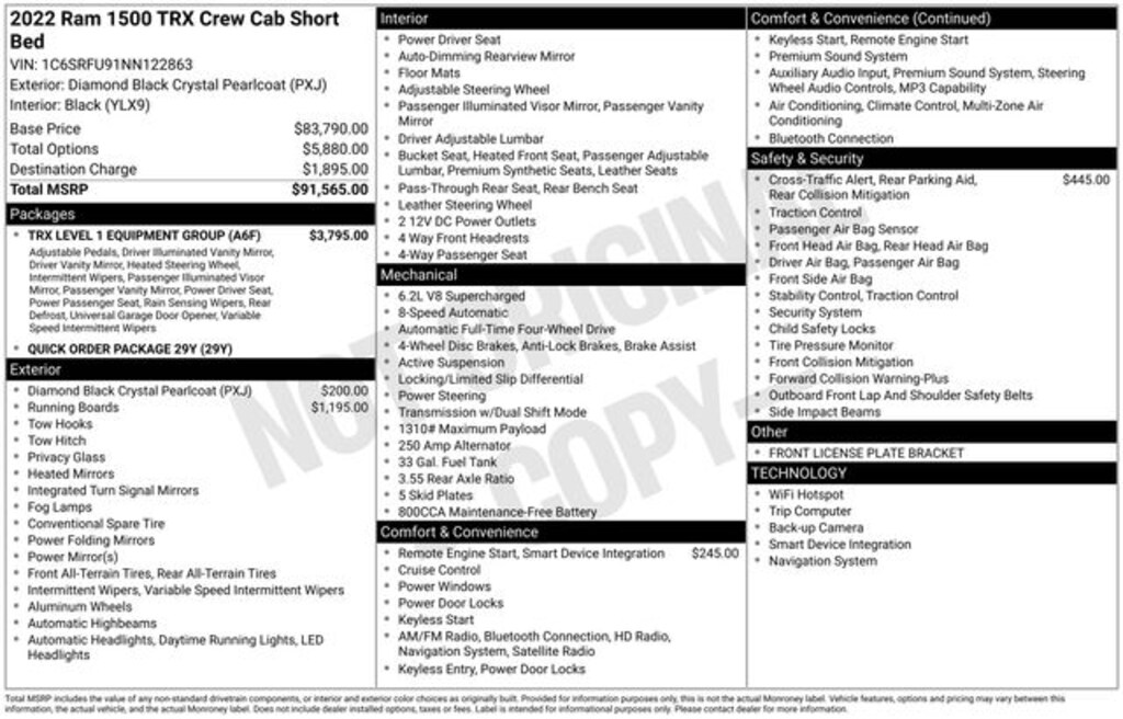 Used 2022 Ram 1500 TRX Truck