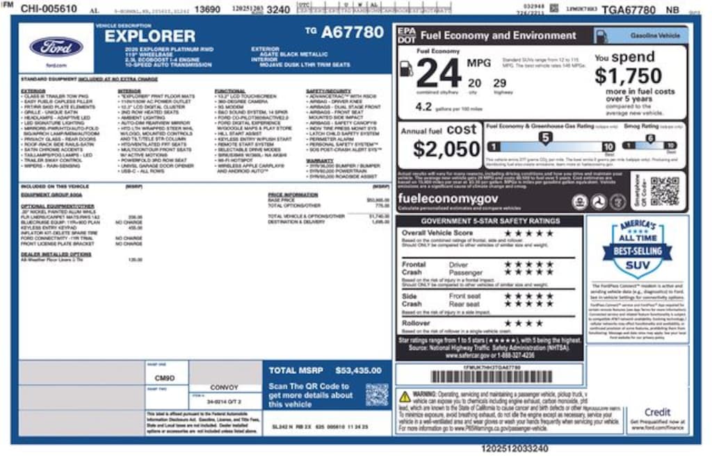 New 2026 Ford Explorer Platinum SUV