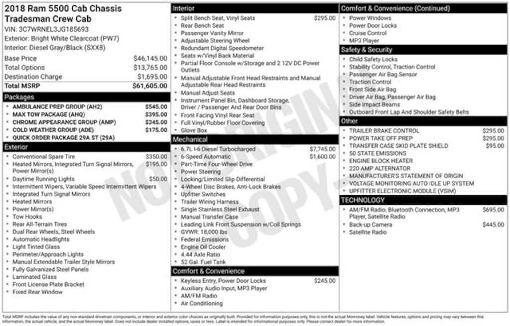 Used 2018 Ram 5500HD Tradesman Truck