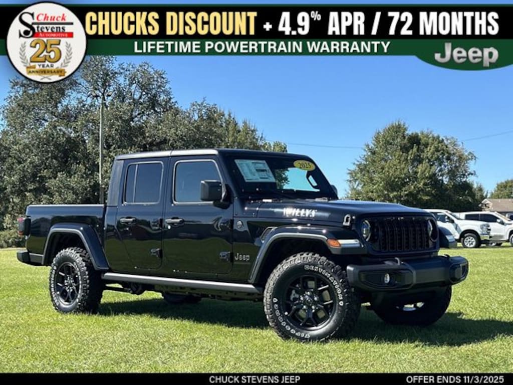 New 2025 Jeep Gladiator Willys Pickup