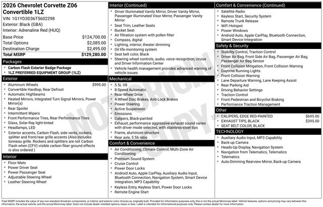 2026 Chevrolet Corvette 8