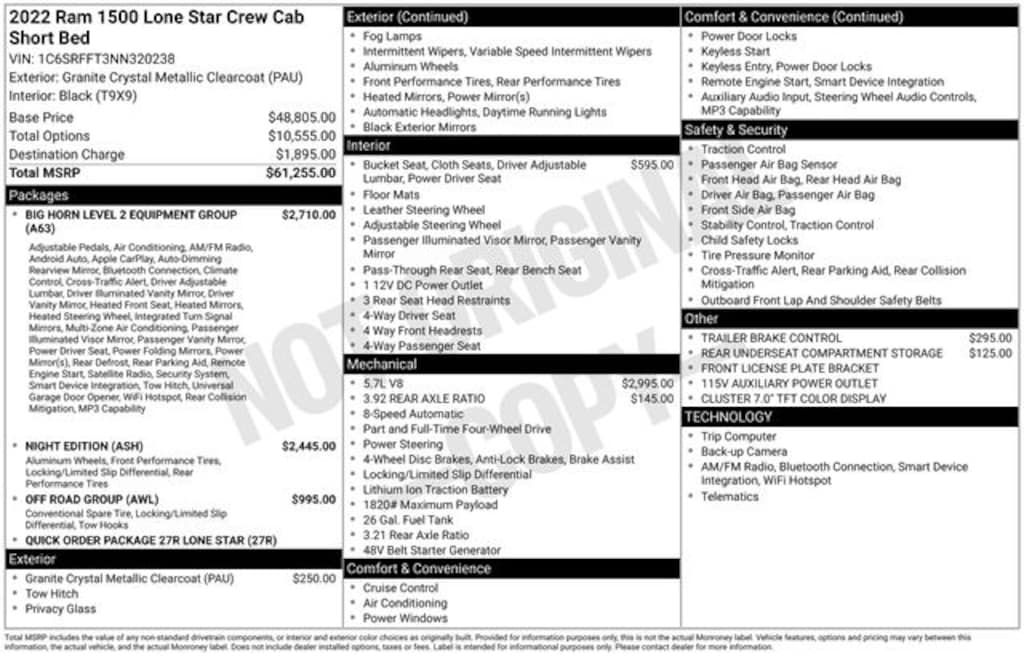 Used 2022 Ram 1500 Big Horn/Lone Star Truck